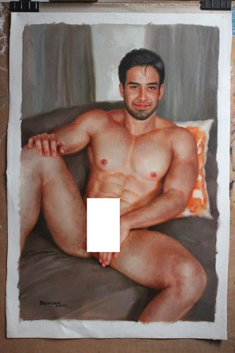 Homme gay peinture - gay, nu