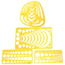  4 PCS Regle Geometrique