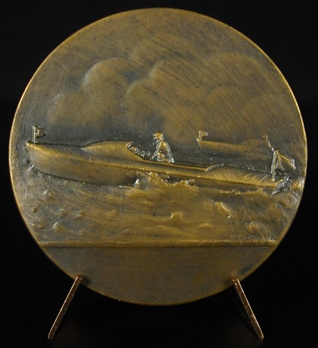 Medaill course bateau - medaill, à