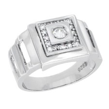 Homme Argent Sterling Ouvert