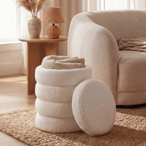 Tabouret pouf rangement - tabouret,