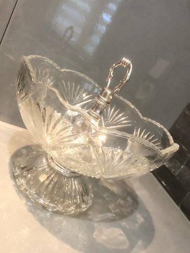 Coupe vintage verre ciselé - vintage,