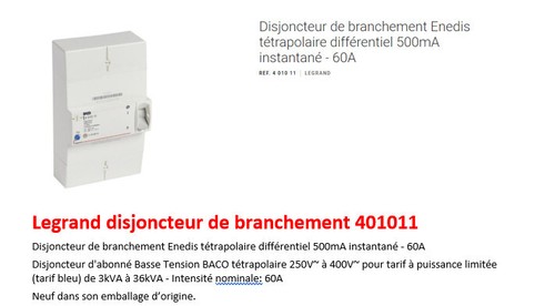 Legrand disjoncteur - , de