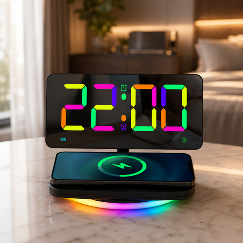 Horloge numérique rgb réveil - horloge,
