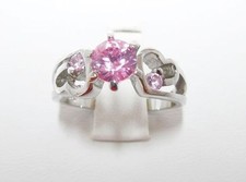 Sterling Silver 925 Pink Round