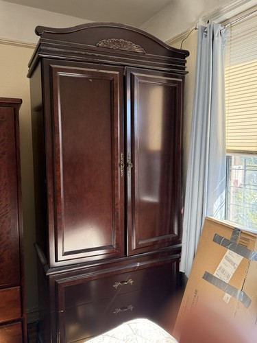 Solid wood armoire with - , 2