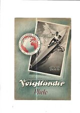 1939. Dépliant. Photo. Publicité. Voigtlander. Heliar. Texte en français. Rare++