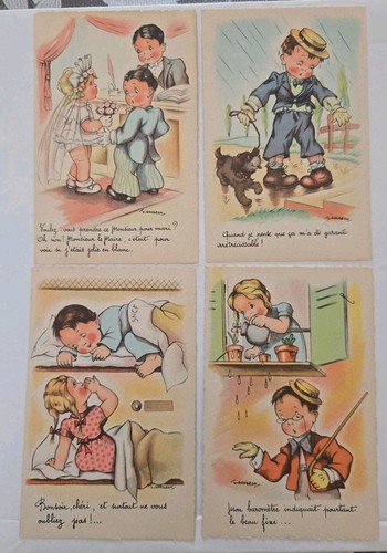 Cpa gougeon lot cartes - t,