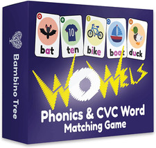 Wowels Phonics and Vowel Sounds Card Game - Learn to Read Kindergarten 1St 2Nd G