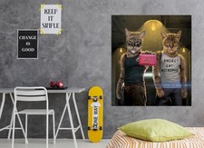 Autocollant mural 3D Abs chat M51 autocollant mural papier peint peinture murale Vincent Ava