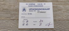 Billet 1998/99 KV Kortijk vs