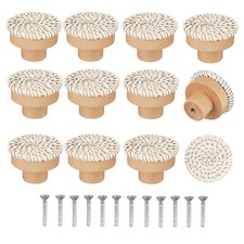 Boho Rotin Commode Boutons