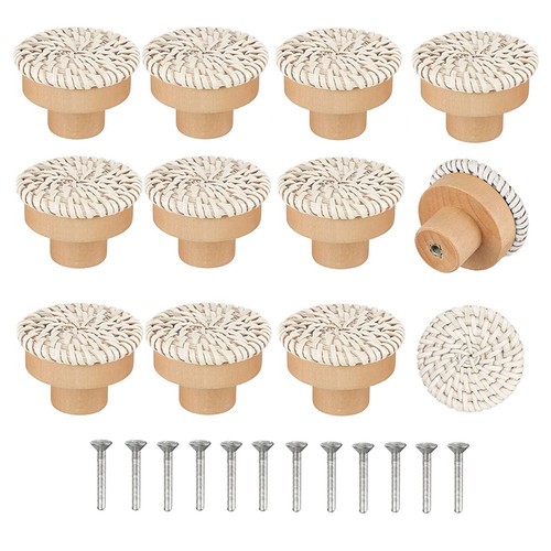 Boho rotin commode boutons - commode,