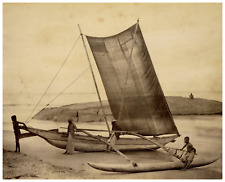 Skeen, Ceylon, Catamarans vintage albumen printBibliography : Imaging the Isle