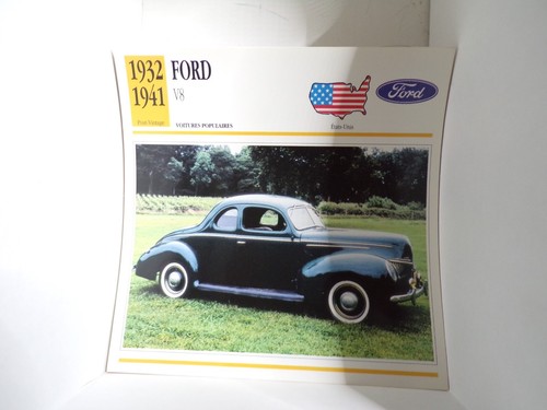 Fiche carte card voiture car - card,