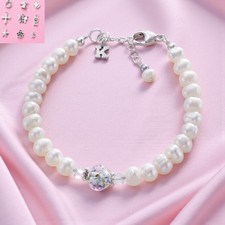 Bracelet Perles D'Eau Douce Avec Breloque en Argent Sterling Choix & Chalumeau