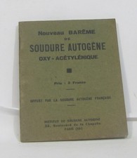 Nouveau barême de soudure