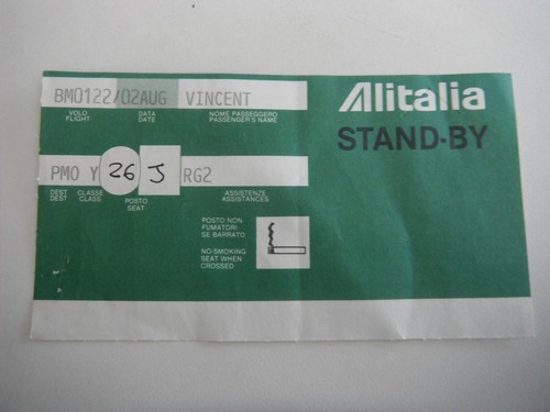 Alitalia ancien billet avion - ancien, d