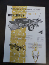 prospectus agricole : arracheuse de pommes de terre WUHLMAUS type T 3