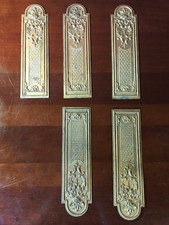 5 anciennes plaques de propretébpour Porte Ou Placard,en laiton Empire, Louis xv