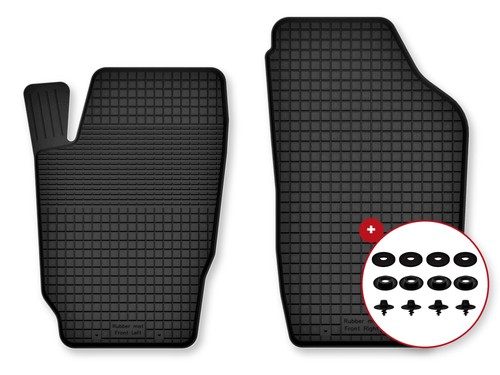 Tapis avant caoutchouc - , bac