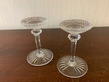 2 bougeoirs en cristal de