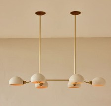 Lustre de boulanger lustre de plafond moderne en laiton à six bras