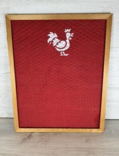 ❇️Ancien Cadre Grillage À Poule Coq De L’équipe De France Porte Médaille Tableau