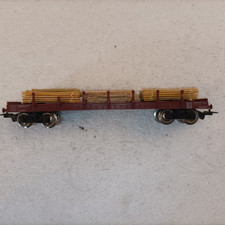 JOUEF HO 6550 WAGON PLAT RANCHER CHARGE DE BOIS SNCF