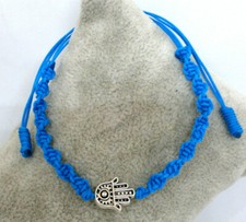 Bracelets " Main de Fatma " Lacet Turquoise - Réglable