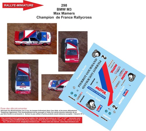 Decals ref 0298 - 1/43,