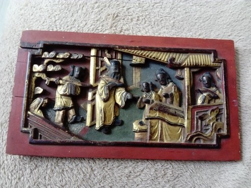 Chine panneau bois sculpté - chine.panneau,