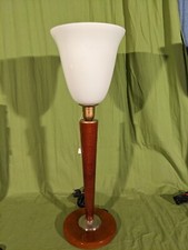 JOLIE LAMPE de bureau STYLE MAZDA UNILUX art déco vintage 1930 acajou ou autre.
