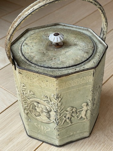Ancienne boite seau - seau, tole