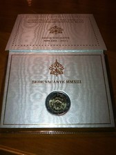 BLISTER 2 EURO VATICAN 2013 SIEGE VACANT SEDE VACANTE COMMEMORATIVE NEUF