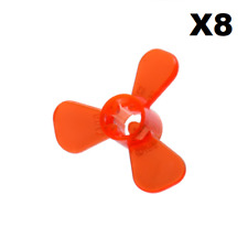Lego ® Lot 8 Hélice Avion hélicoptère Pale Rotor TRS Neon Orange Propeller 6041