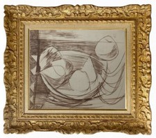 MAURICE GENIS (1925-2013) SUPERBE NATURE MORTE AUX FRUITS VERS 1950 (66)