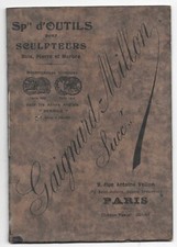Catalogue OUTILS pour SCULPTEURS - GAIGNARD-MILLON - Paris - 1929