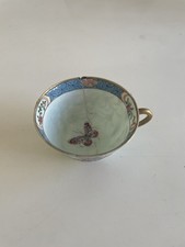 Tasse Porcelaine Canton Famille Rose Fin Qing Début République De Chine Signée 