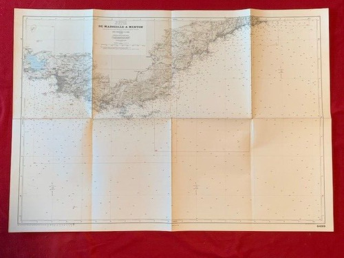 Rare carte marine de - de, marine-