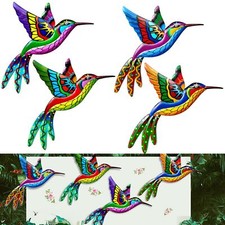 4 pièces Decoration Murale Metal Déco murale Colibri Décoration Murale en Fer...