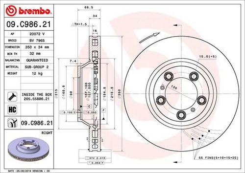 Disques frein brembo - de,