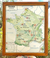 ancienne carte géographie Rossignol  France climat canaux