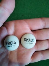 Lot Deux Boutons  En Porcelaine  Ancien Pour Robinet