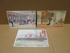COMPAGNIE GENERALE TRANSATLANTIQUE 3 cartes illustrées Louis LESSIEUX