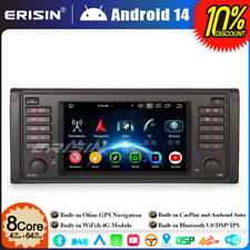 8-Core 64GO DAB+ Android 14 Autoradio GPS Navi CarPlay pour BMW 5 Series E39 TNT