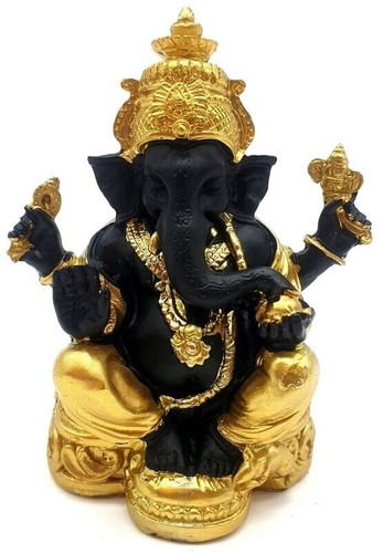 Statue résine ganesh - ganesh, noir
