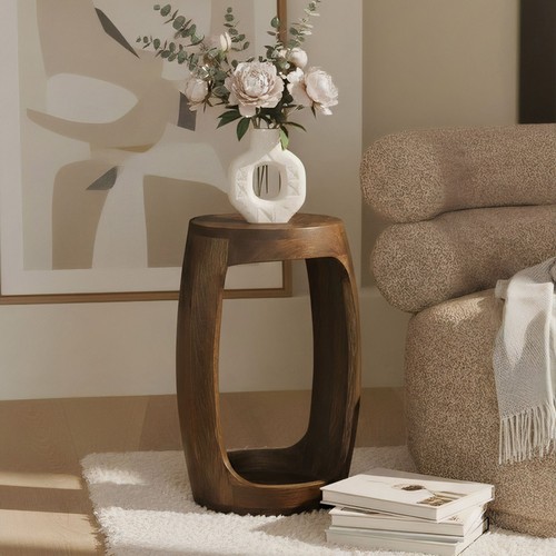 Table appoint ronde bois - d'appoint,