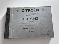 H HY HZ Revue Technique Pièces De Rechange  Citroen  - Bon Etat Modèle 1958 1971