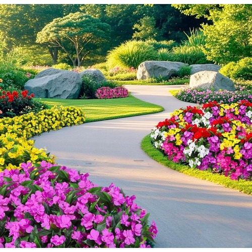 Realistic impatiens silk - realistic,